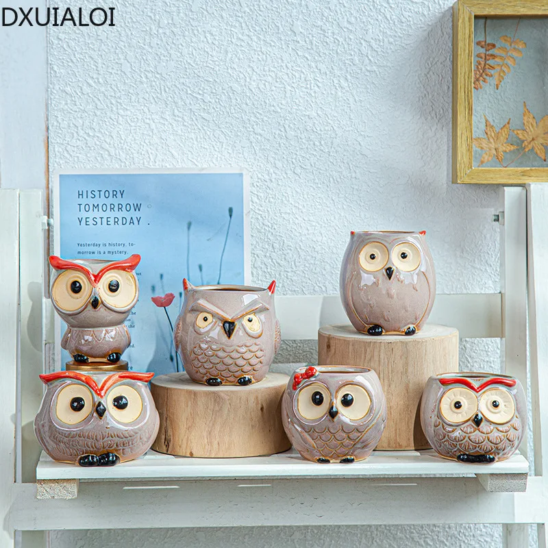 Home Decoration Simple Owl Animal Thumb Small Flower Pot Gardening Cartoon Animal Succulents Ceramic Flower Pot DXUIALOI
Home Decoration Simple Owl Animal Thumb Small Flower Pot Gardening Cartoon Animal Succulents Ceramic Flower Pot DXUIALOI