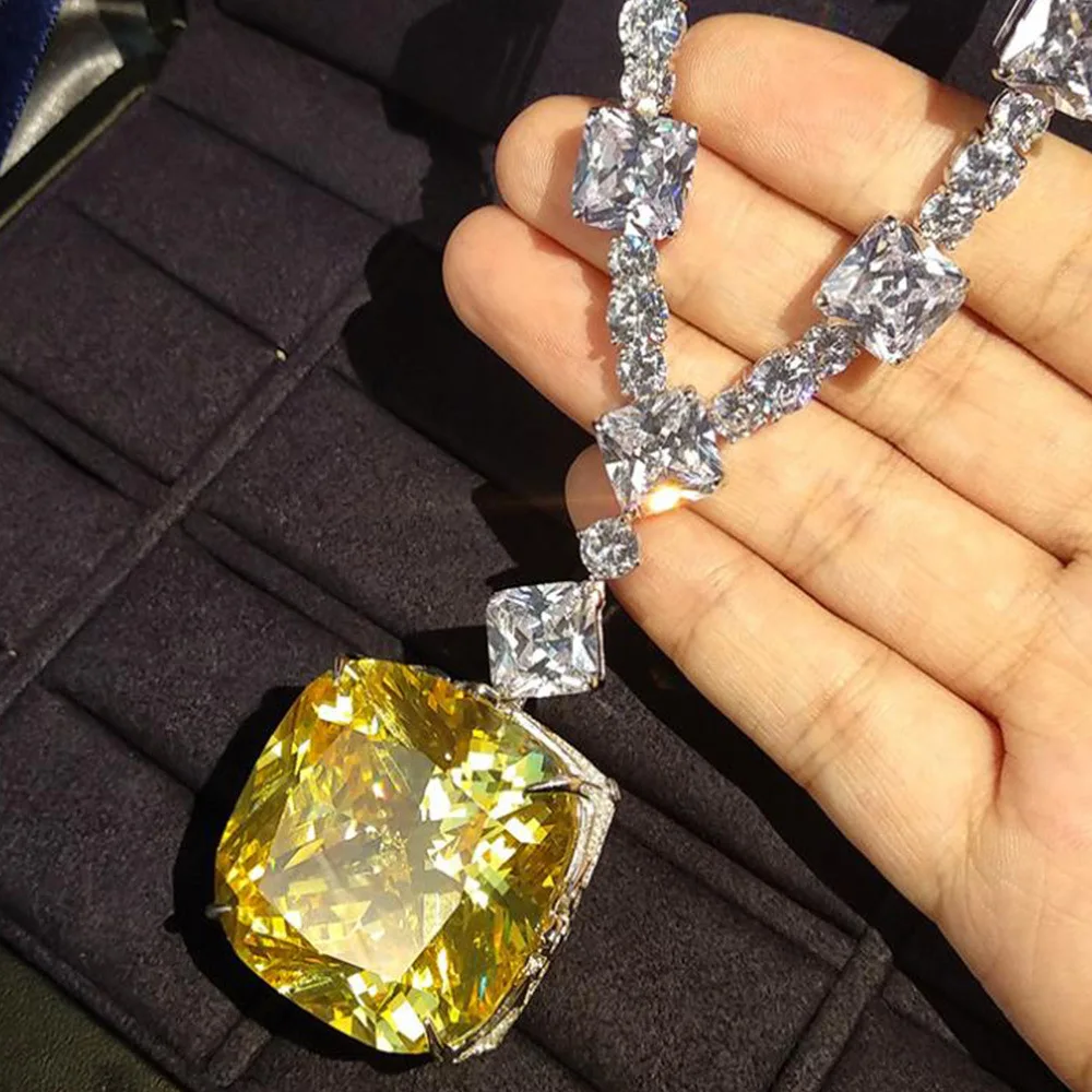 Luxury Huge 20ct Topaz Diamond Pendant 100% Real 925 Sterling Silver Party Wedding Pendants Necklace For Women Bridal Jewelry
Luxury Huge 20ct Topaz Diamond Pendant 100% Real 925 Sterling Silver Party Wedding Pendants Necklace For Women Bridal Jewelry