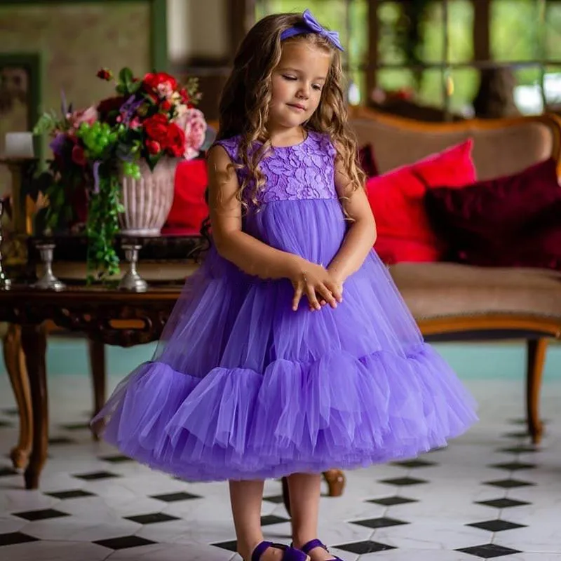 Child Girl Birthday Dress With Lace Purple Party Dresses Princess Fluffy Tulle Puffy Flower Girl Dresses For Weddings
Child Girl Birthday Dress With Lace Purple Party Dresses Princess Fluffy Tulle Puffy Flower Girl Dresses For Weddings