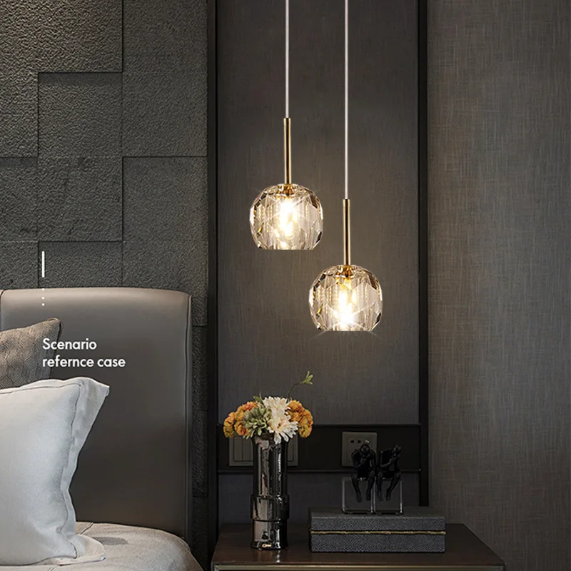 Bedroom bedside chandelier crystal light dining room living room bar Nordic post-modern small chandelier modern light
Bedroom bedside chandelier crystal light dining room living room bar Nordic post-modern small chandelier modern light