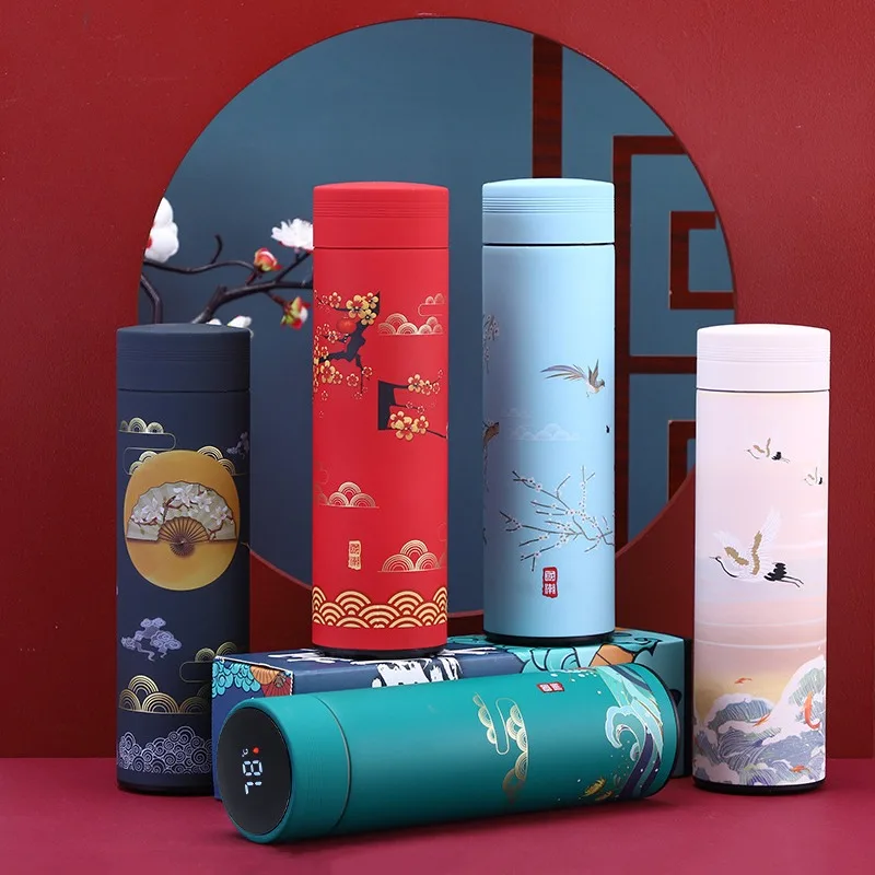 Chinese Classical Style Smart Thermos Bottle LED Touch Display Water Bottle Stainless Steel Thermal Cup Tea Cup Coffee Mug
Chinese Classical Style Smart Thermos Bottle LED Touch Display Water Bottle Stainless Steel Thermal Cup Tea Cup Coffee Mug