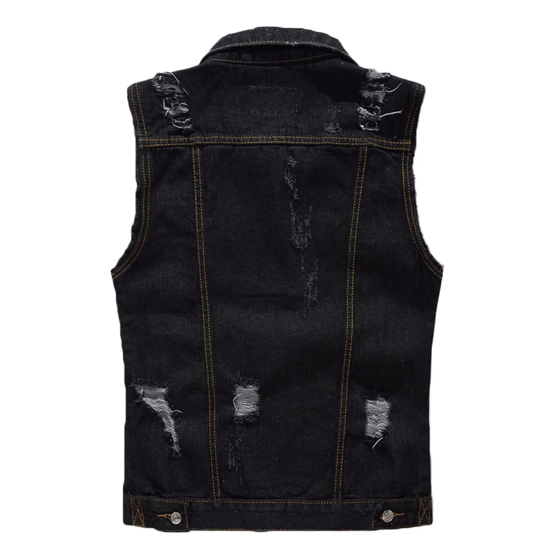 2020 New Men's Black Denim Vest Classic Style Fashion Casual Cotton Hole Sleeveless Jacket Cowboy Coat Male Brand
2020 New Men's Black Denim Vest Classic Style Fashion Casual Cotton Hole Sleeveless Jacket Cowboy Coat Male Brand