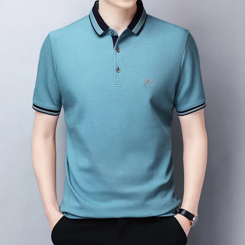 Mens Shirt Summer fashion Harajuku Handsome Breathable Sweat-absorbent Short-sleeve lapel Cotton Solid Color Round Neck T-shirts
Mens Shirt Summer fashion Harajuku Handsome Breathable Sweat-absorbent Short-sleeve lapel Cotton Solid Color Round Neck T-shirts