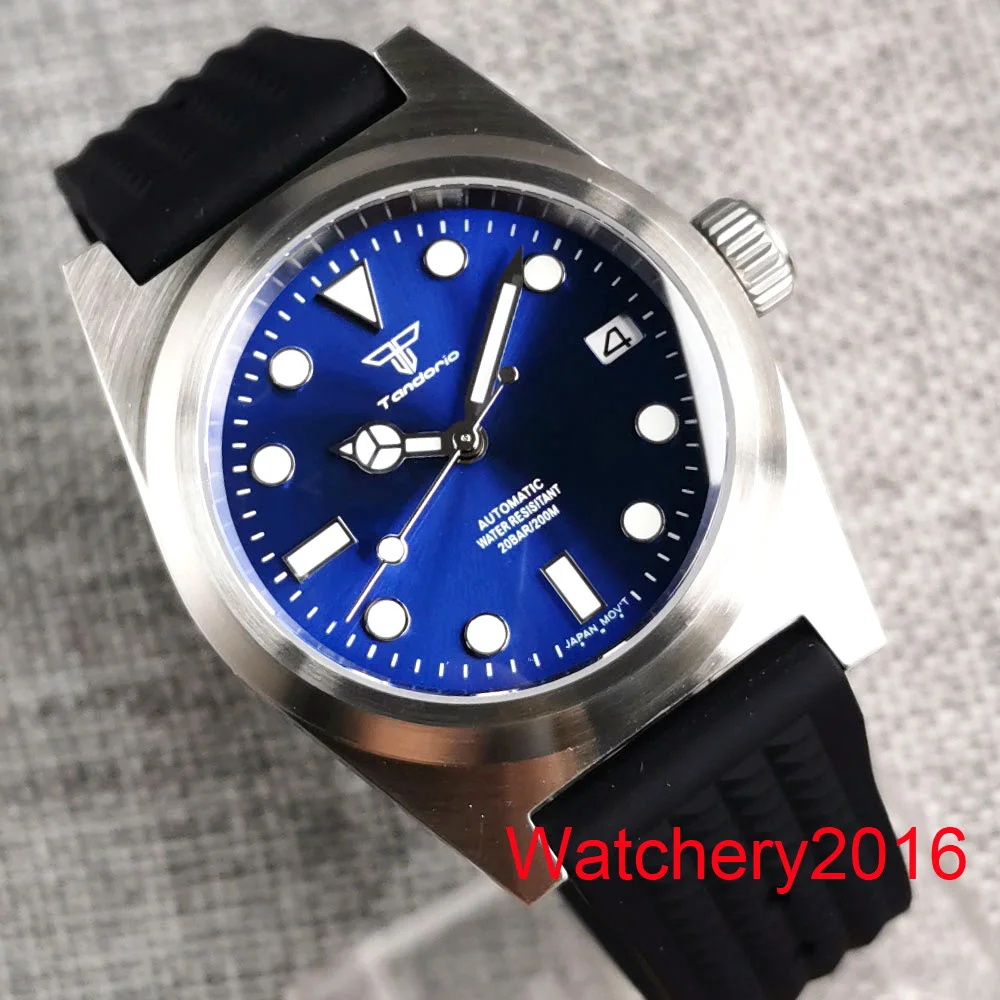 New Tandorio AR Sapphire Glass 200M Waterproof NH35 Blue Black Dial Luminous Diving Automatic Mens Watch Waffle Rubber Strap
New Tandorio AR Sapphire Glass 200M Waterproof NH35 Blue Black Dial Luminous Diving Automatic Mens Watch Waffle Rubber Strap