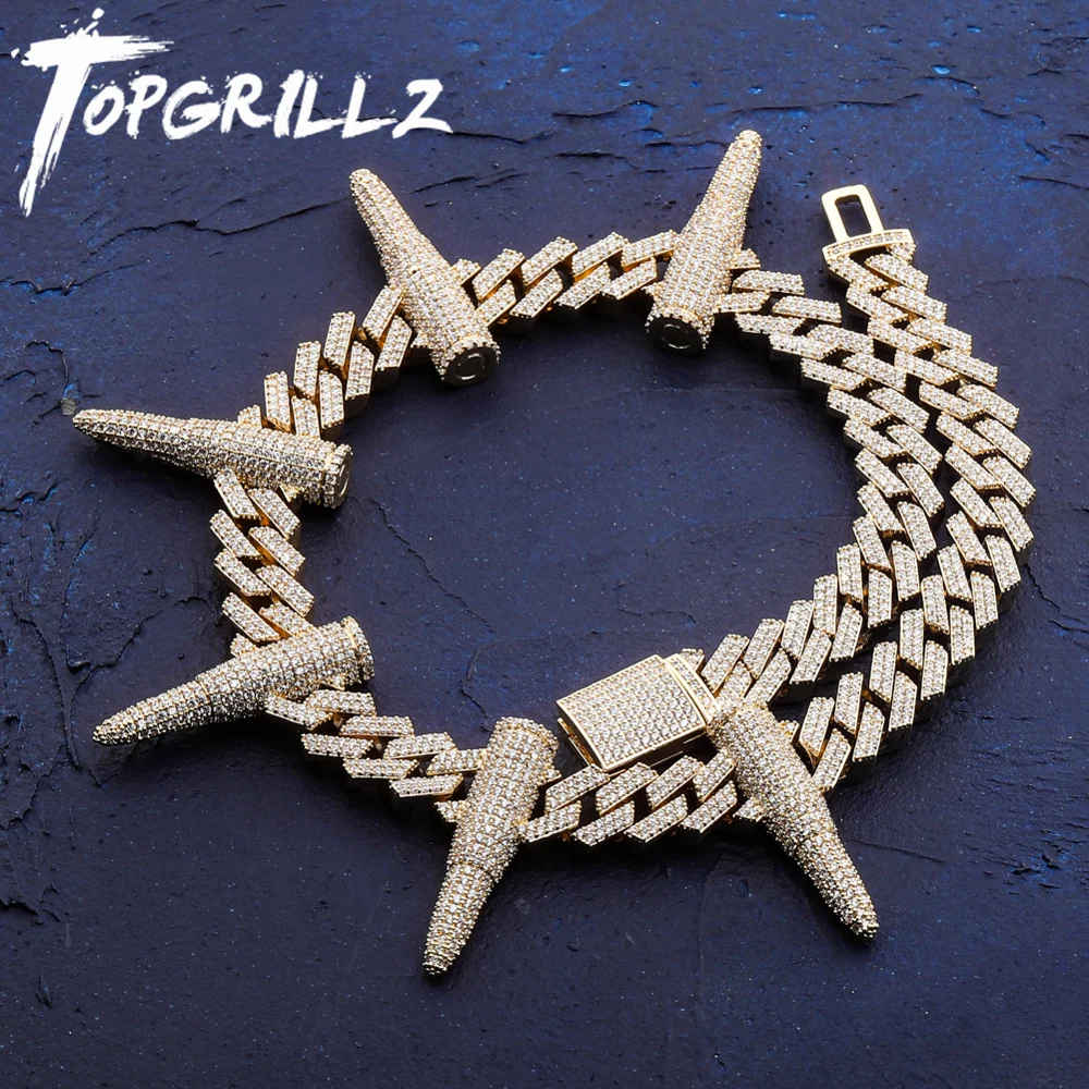 TOPGRILLZ новое 14 мм кубинское ожерелье в форме пули с заклепками цепочка полное AAA + CZ цепочки камней хип-хоп ювелирные изделия ожерелье в панк-стиле ожерелье
TOPGRILLZ новое 14 мм кубинское ожерелье в форме пули с заклепками цепочка полное AAA + CZ цепочки камней хип-хоп ювелирные изделия ожерелье в панк-стиле ожерелье