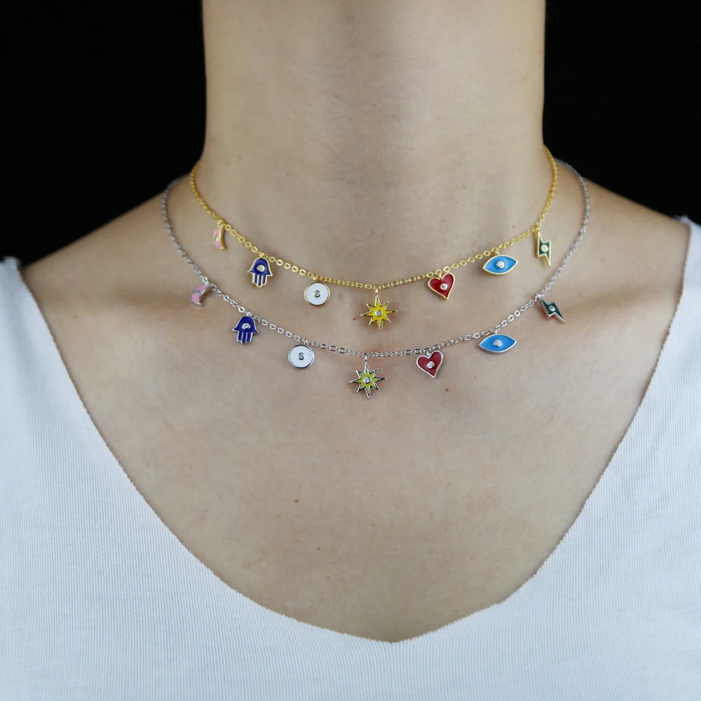 Cute Lovely Candy Colorful Enamel Charm Choker Necklace Fashion Girl Women Collar
Cute Lovely Candy Colorful Enamel Charm Choker Necklace Fashion Girl Women Collar