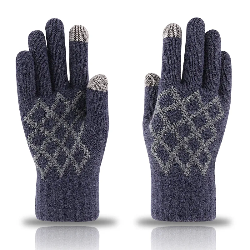 Man Winter Keep Warm Touch Screen Plus Velvet Inside Thicken Wool Knitting Plaid Gloves Male Outdoor Wear-Resistant Anti-Slip
Man Winter Keep Warm Touch Screen Plus Velvet Inside Thicken Wool Knitting Plaid Gloves Male Outdoor Wear-Resistant Anti-Slip