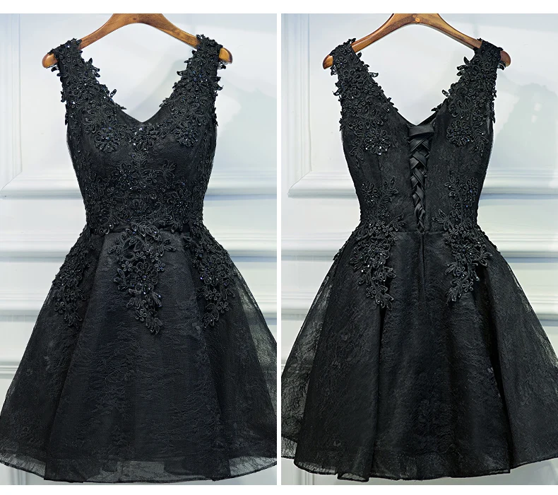 Evening dress black short design the banquet dress one-piece dress V-neck plus size women short evening dresses
Evening dress black short design the banquet dress one-piece dress V-neck plus size women short evening dresses