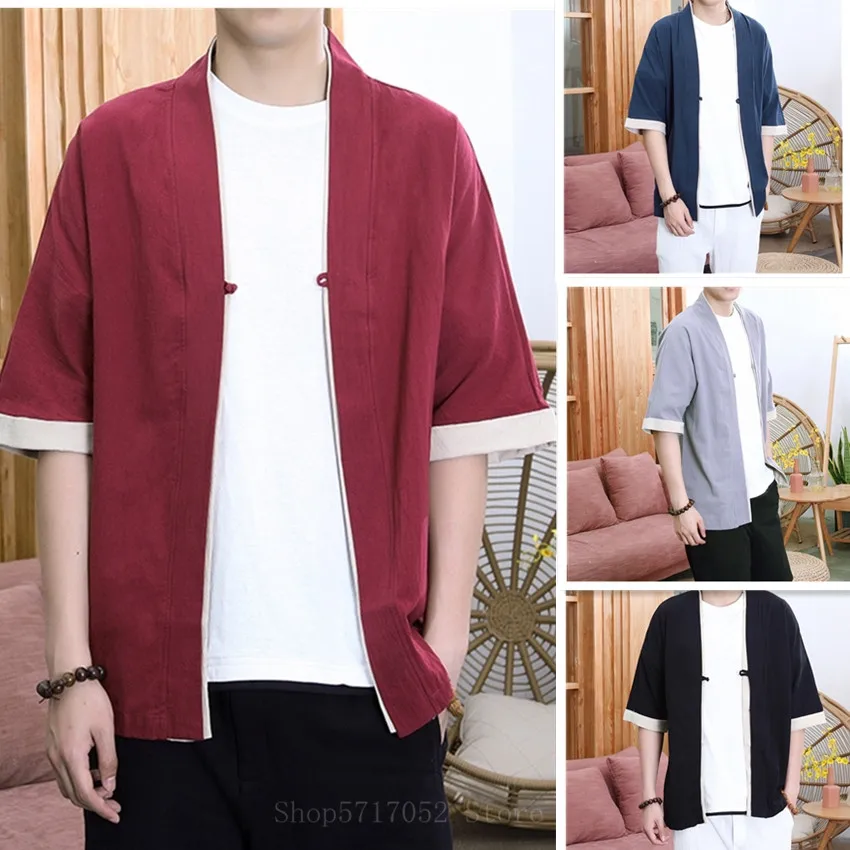 Japanese Kimono Cardigan Men Traditional Haori Samurai Solid Color Jacket Costume Male Summer Plus Size Casual Loose Streetwear
Japanese Kimono Cardigan Men Traditional Haori Samurai Solid Color Jacket Costume Male Summer Plus Size Casual Loose Streetwear