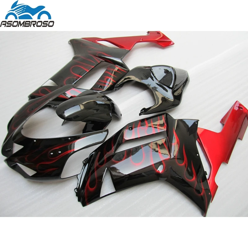 Red Flames Black ABS Plastic Motorcycle Bodyworks for Kawasaki Ninja ZX6R fairing kit 2007 2008 fairing set zx6r 07 08 GF10
Red Flames Black ABS Plastic Motorcycle Bodyworks for Kawasaki Ninja ZX6R fairing kit 2007 2008 fairing set zx6r 07 08 GF10