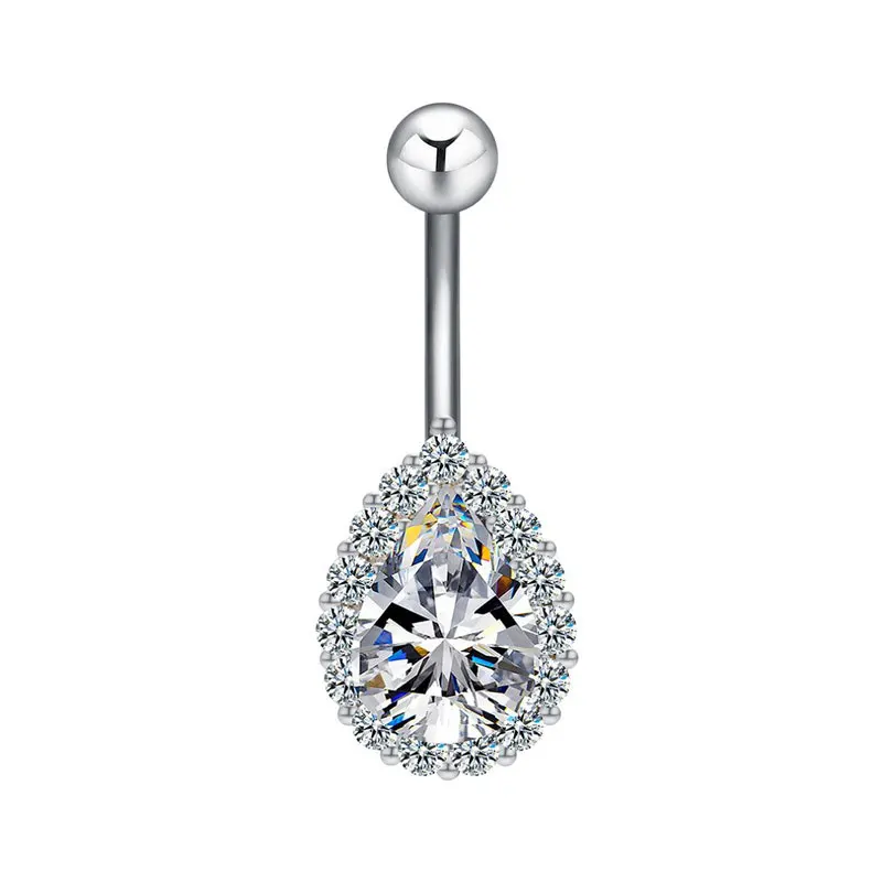 AAA Zircon 14G 316L Stainless Steel Water Drop Zircon Navel Piercing Belly Button Rings
AAA Zircon 14G 316L Stainless Steel Water Drop Zircon Navel Piercing Belly Button Rings