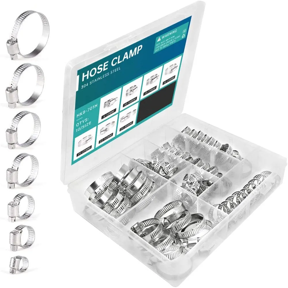 Hose Clamps,Worm Drive Hose Clamp Adjustable 6-38mm Stainless Steel Pipes Hose Ducting Clips for Plumbing Automotive Mechanical
Hose Clamps,Worm Drive Hose Clamp Adjustable 6-38mm Stainless Steel Pipes Hose Ducting Clips for Plumbing Automotive Mechanical