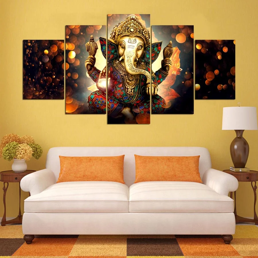 Canvas Wall Art 5 Piece Elephant God Style Pictures Posters Modern Living Room Decoration Paintings Home Decorative Framed
Canvas Wall Art 5 Piece Elephant God Style Pictures Posters Modern Living Room Decoration Paintings Home Decorative Framed