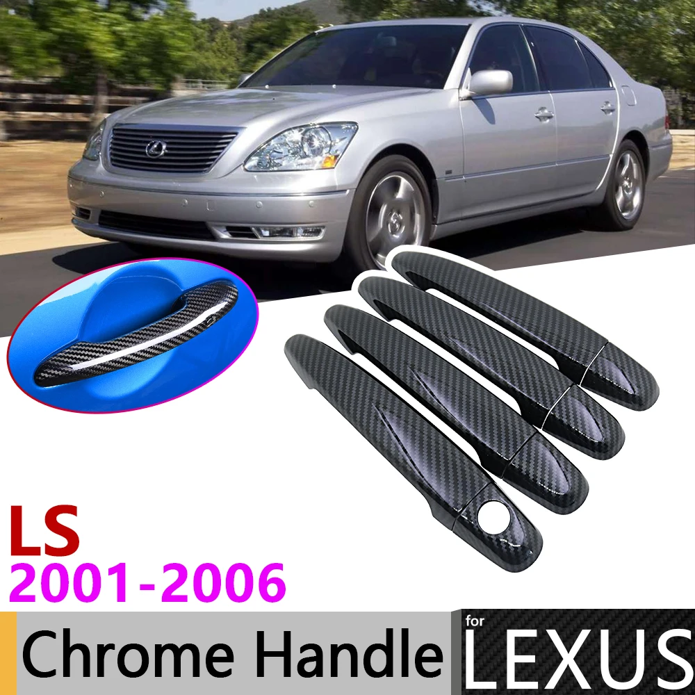 Black Carbon Fiber Door Handle Cover for Lexus LS XF30 430 2001~2006 2002 2003 2004 Car Accessories Stickers Trim Set Chrome
Black Carbon Fiber Door Handle Cover for Lexus LS XF30 430 2001~2006 2002 2003 2004 Car Accessories Stickers Trim Set Chrome