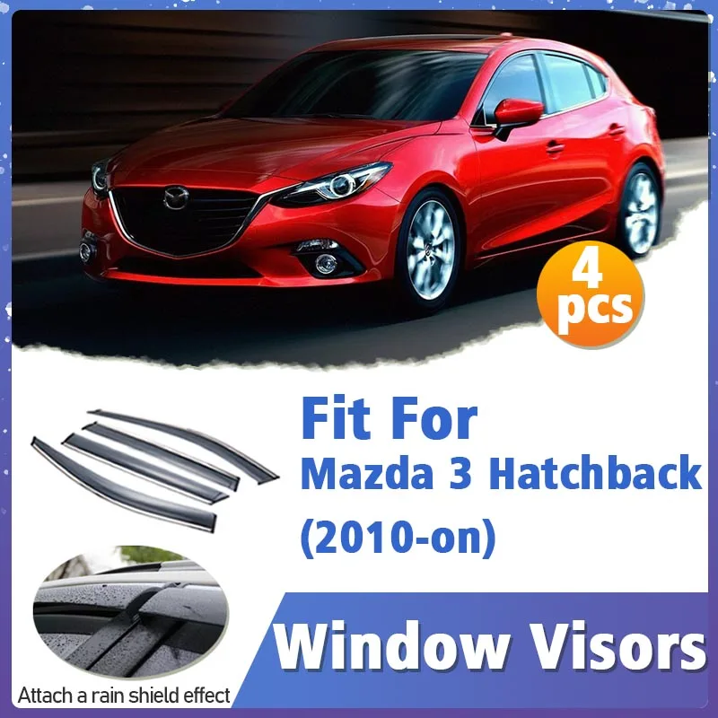 Window Visor Guard for Mazda 3 M3 Hatchback 2010-on Vent Cover Trim Awnings Shelters Protection Sun Rain Deflector Accessories
Window Visor Guard for Mazda 3 M3 Hatchback 2010-on Vent Cover Trim Awnings Shelters Protection Sun Rain Deflector Accessories