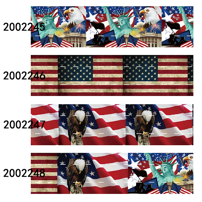 Grosgrain ribbon printed American Independence Day July 4th tape ( 50 yards/lot) Wholesale 16mm 22mm 25mm 38mm
Grosgrain ribbon printed American Independence Day July 4th tape ( 50 yards/lot) Wholesale 16mm 22mm 25mm 38mm