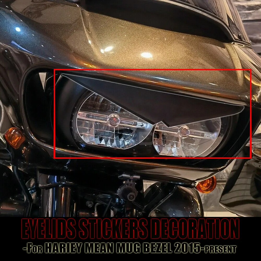 Headlamp Eyebrows Eyelids Stickers Decoration Headlight Upper Tip Trim Cover Visor Accent For Road Glide FLTRU Models New
Headlamp Eyebrows Eyelids Stickers Decoration Headlight Upper Tip Trim Cover Visor Accent For Road Glide FLTRU Models New