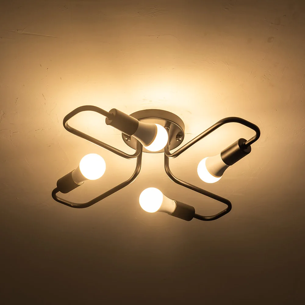 Nordic Iron 4 Lights Ceiling Lighting Loft Branching Bulb Lamp Modern Ceiling Lamps Living Room Indoor Light E27
Nordic Iron 4 Lights Ceiling Lighting Loft Branching Bulb Lamp Modern Ceiling Lamps Living Room Indoor Light E27