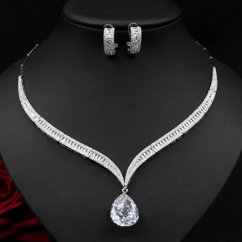 Zlxgirl jewelry hot sale water drop cubic zircon wedding necklace & earring jewelry sets fine women's bridal bijoux set neclace
Zlxgirl jewelry hot sale water drop cubic zircon wedding necklace & earring jewelry sets fine women's bridal bijoux set neclace