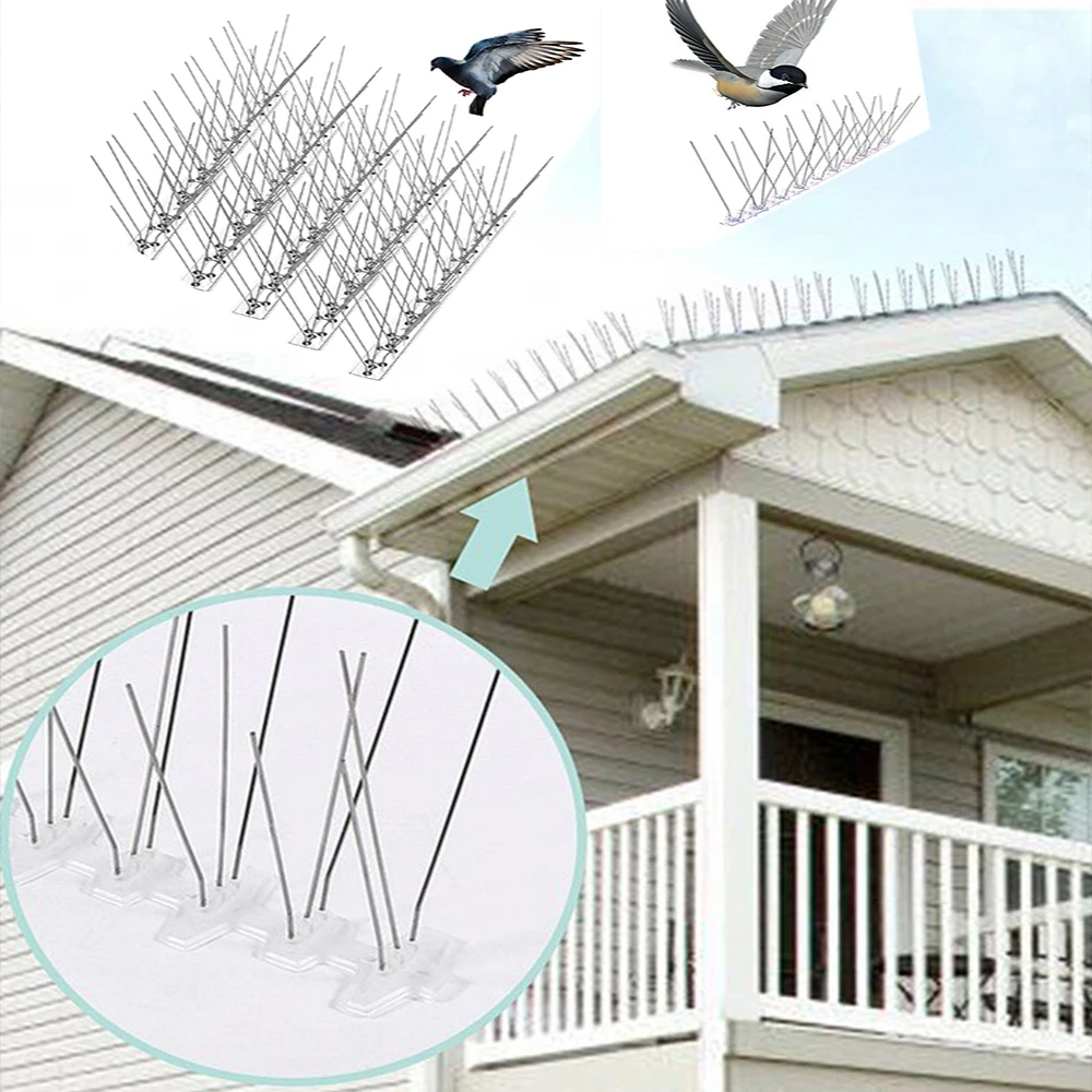 Pet Repellent Garden Bird Spikes Anti-Harmful for Birds Spikes Deterrent Stainless Steel Sturdy Bird Kit for Home Towers Roofs
Pet Repellent Garden Bird Spikes Anti-Harmful for Birds Spikes Deterrent Stainless Steel Sturdy Bird Kit for Home Towers Roofs