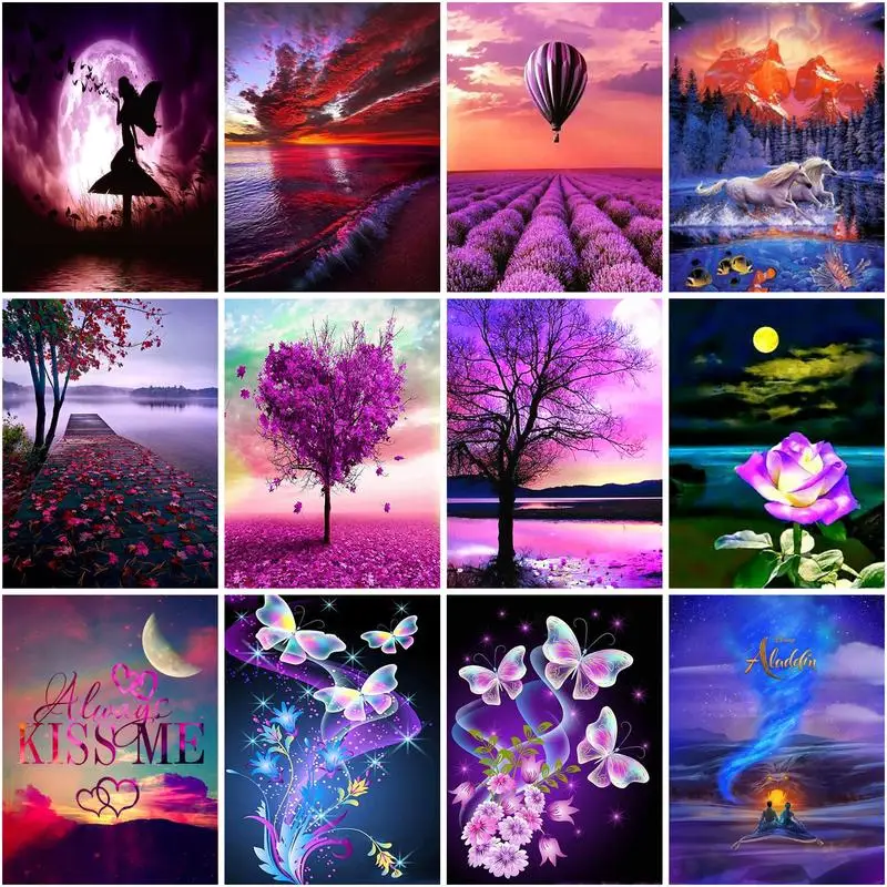 RUOPOTY 5D DIY Diamond Painting Butterfly Full Square Diamond Embroidery Purple Landscape Mosaic Rhinestone Picture Home Decor
RUOPOTY 5D DIY Diamond Painting Butterfly Full Square Diamond Embroidery Purple Landscape Mosaic Rhinestone Picture Home Decor