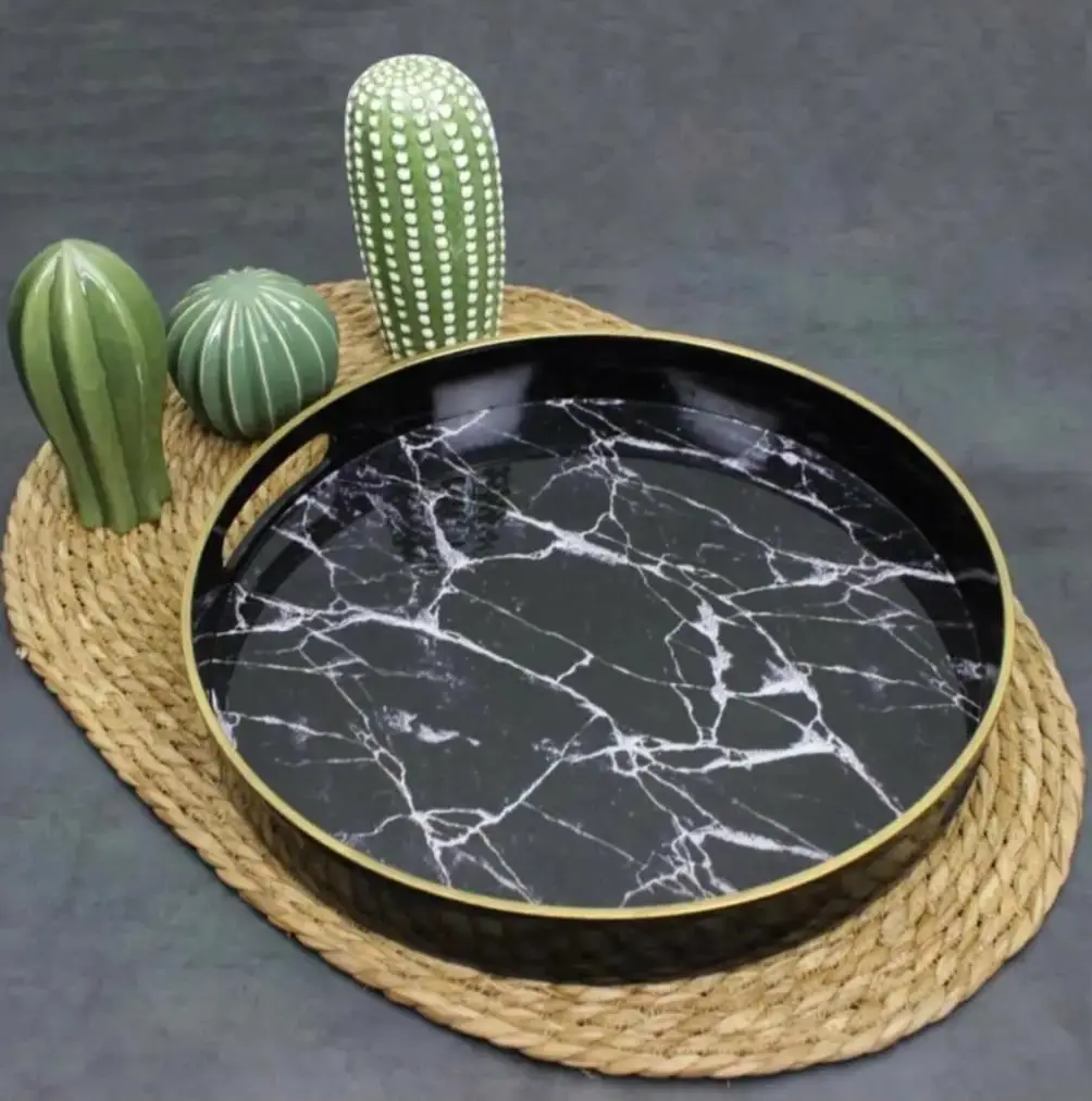 DOLBOVI Zücev 37 cm Cracking Pattern Black-White Round Wood tray TRAY28 tray поднос plateau de service
DOLBOVI Zücev 37 cm Cracking Pattern Black-White Round Wood tray TRAY28 tray поднос plateau de service