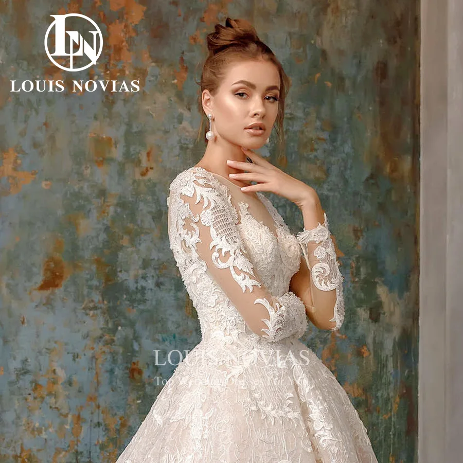 LOUIS NOVIAS Ball Gown Wedding Dress Luxury Long Sleeve Backless Champagne Bride Dress Embroidery Sweetheart Vestidos De Novia
LOUIS NOVIAS Ball Gown Wedding Dress Luxury Long Sleeve Backless Champagne Bride Dress Embroidery Sweetheart Vestidos De Novia