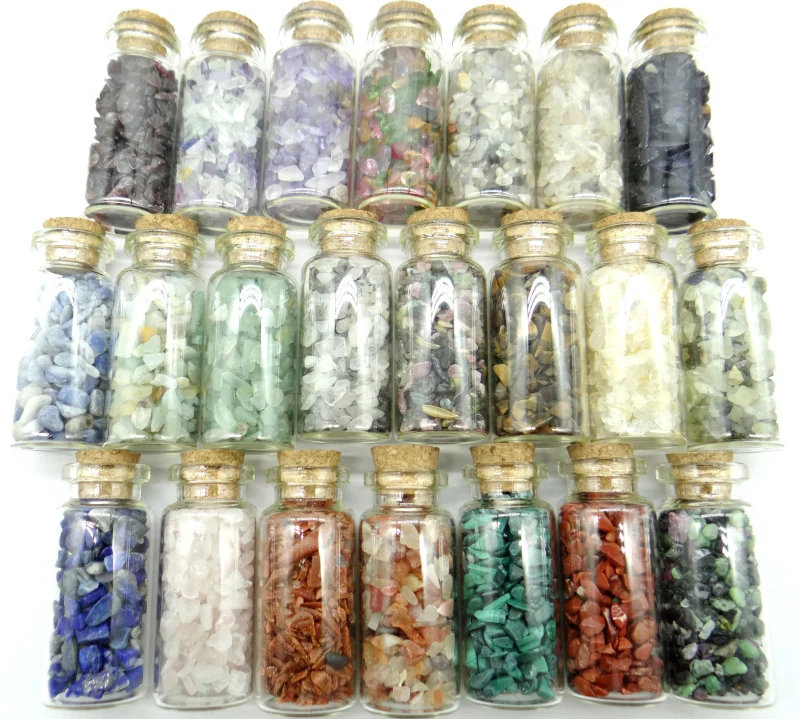 53*22m Natural Glass Wishing Bottles Chip Stones Quartz crystal aventurine Decoration pendant for diy Jewelry making Accessories
53*22m Natural Glass Wishing Bottles Chip Stones Quartz crystal aventurine Decoration pendant for diy Jewelry making Accessories