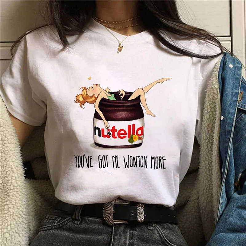 2022 футболка Nutella с принтом Корейская одежда модные футболки с графическим принтом уличная одежда Женские базовые белые футболки с круглым вырезом
2022 футболка Nutella с принтом Корейская одежда модные футболки с графическим принтом уличная одежда Женские базовые белые футболки с круглым вырезом