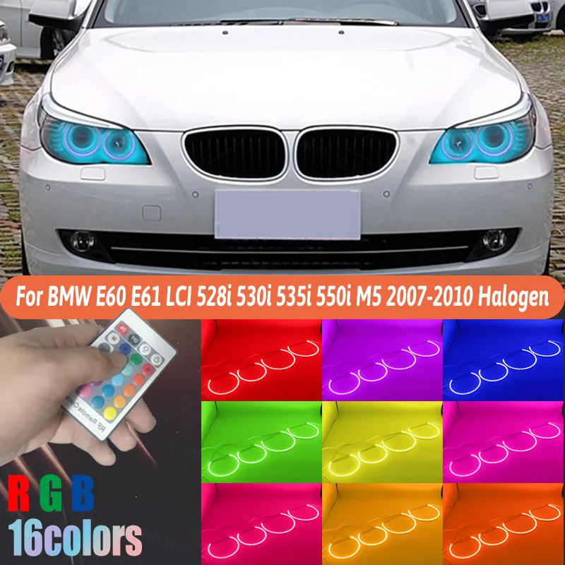Angel Eyes Tuning for BMW E60 E61 LCI 528i 530i 535i 550i M5 2007-2010 gen RGB LED DRL Car Lights Accessories Retrofit
Angel Eyes Tuning for BMW E60 E61 LCI 528i 530i 535i 550i M5 2007-2010 gen RGB LED DRL Car Lights Accessories Retrofit