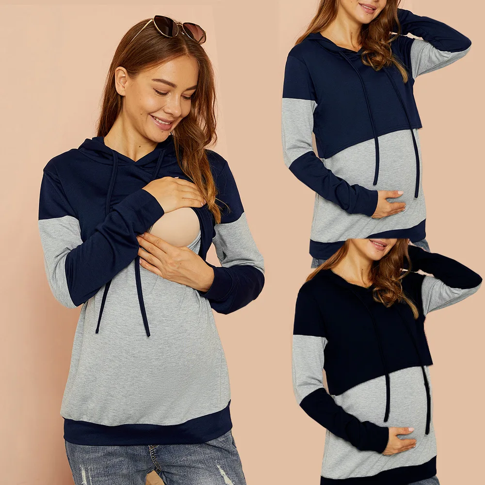 Breastfeeding Pregnancy Clothes Hoodies Sweatshirt - Casual Women Maternity For Nursing Suit Long Sleeve Autumn Colorblock Shirt
Breastfeeding Pregnancy Clothes Hoodies Sweatshirt - Casual Women Maternity For Nursing Suit Long Sleeve Autumn Colorblock Shirt