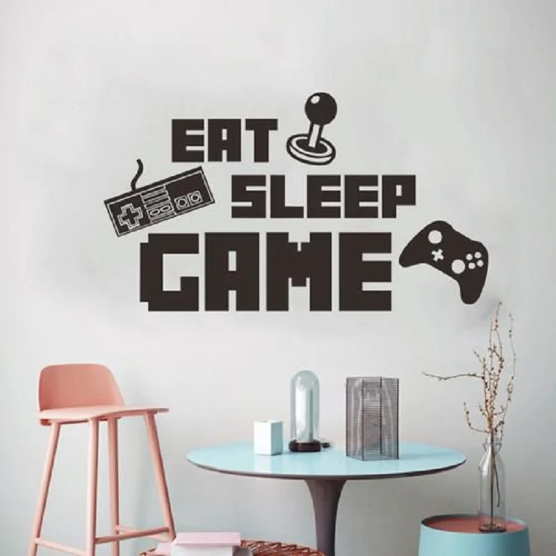 Game theme wall stickers Gamer boy decals creative game offer EAT SLEEP GAME children's wall sticker bedroom art decoration YX34
Game theme wall stickers Gamer boy decals creative game offer EAT SLEEP GAME children's wall sticker bedroom art decoration YX34