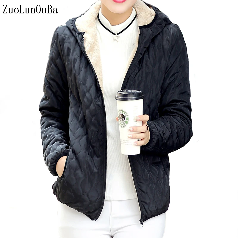 Winter Women's Fashion Coat Slim Women's Jacket Diamond Lattice Harajuku Warm Lamb Cashmere Female Commuter Cotton Clothing
Winter Women's Fashion Coat Slim Women's Jacket Diamond Lattice Harajuku Warm Lamb Cashmere Female Commuter Cotton Clothing