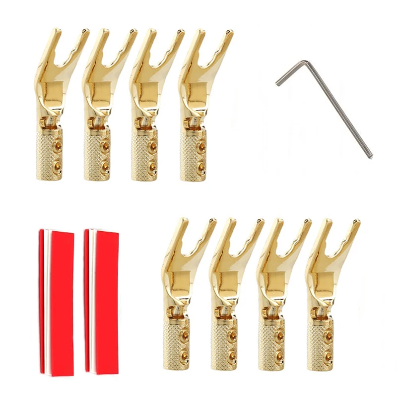 Audiocrast GY01 pure copper Y Spade Connector plug,Rhodium plated Fork connectors plug cable connector plug speaker cable
Audiocrast GY01 pure copper Y Spade Connector plug,Rhodium plated Fork connectors plug cable connector plug speaker cable