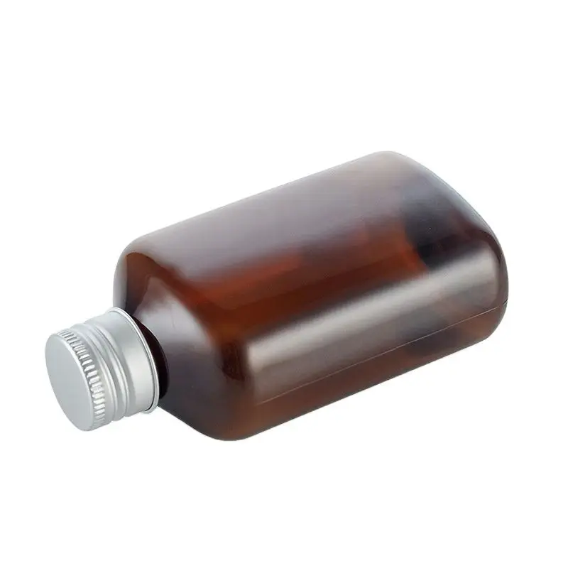 125ML X 50 Empty Brown Oblate Plastic Bottle With Aluminum Screw Cap Cosmetics DIY Refillable Shampoo Shower Gel Bottles
125ML X 50 Empty Brown Oblate Plastic Bottle With Aluminum Screw Cap Cosmetics DIY Refillable Shampoo Shower Gel Bottles