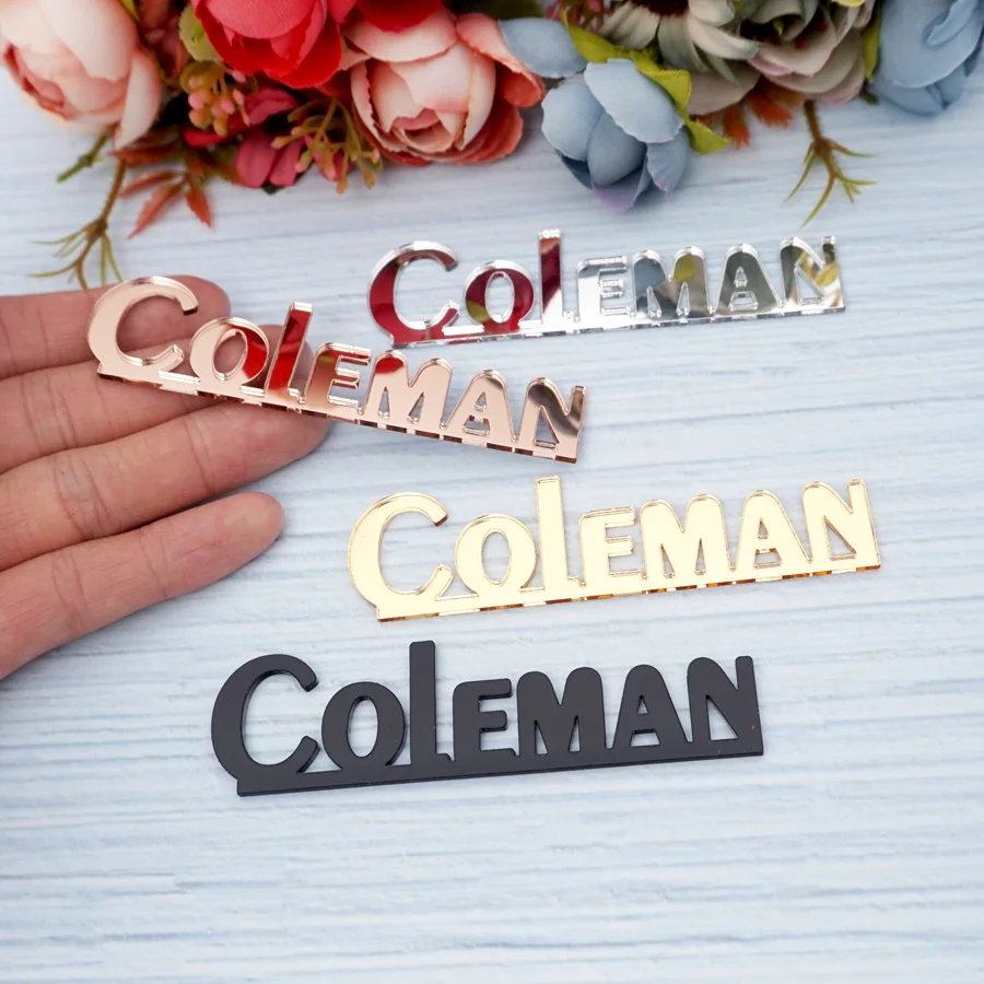 Personalized Wedding Place Card Laser Cut Acrylic Mirror Guest Name Tags About 2.5cm Height For Wedding Party Decoration
Personalized Wedding Place Card Laser Cut Acrylic Mirror Guest Name Tags About 2.5cm Height For Wedding Party Decoration