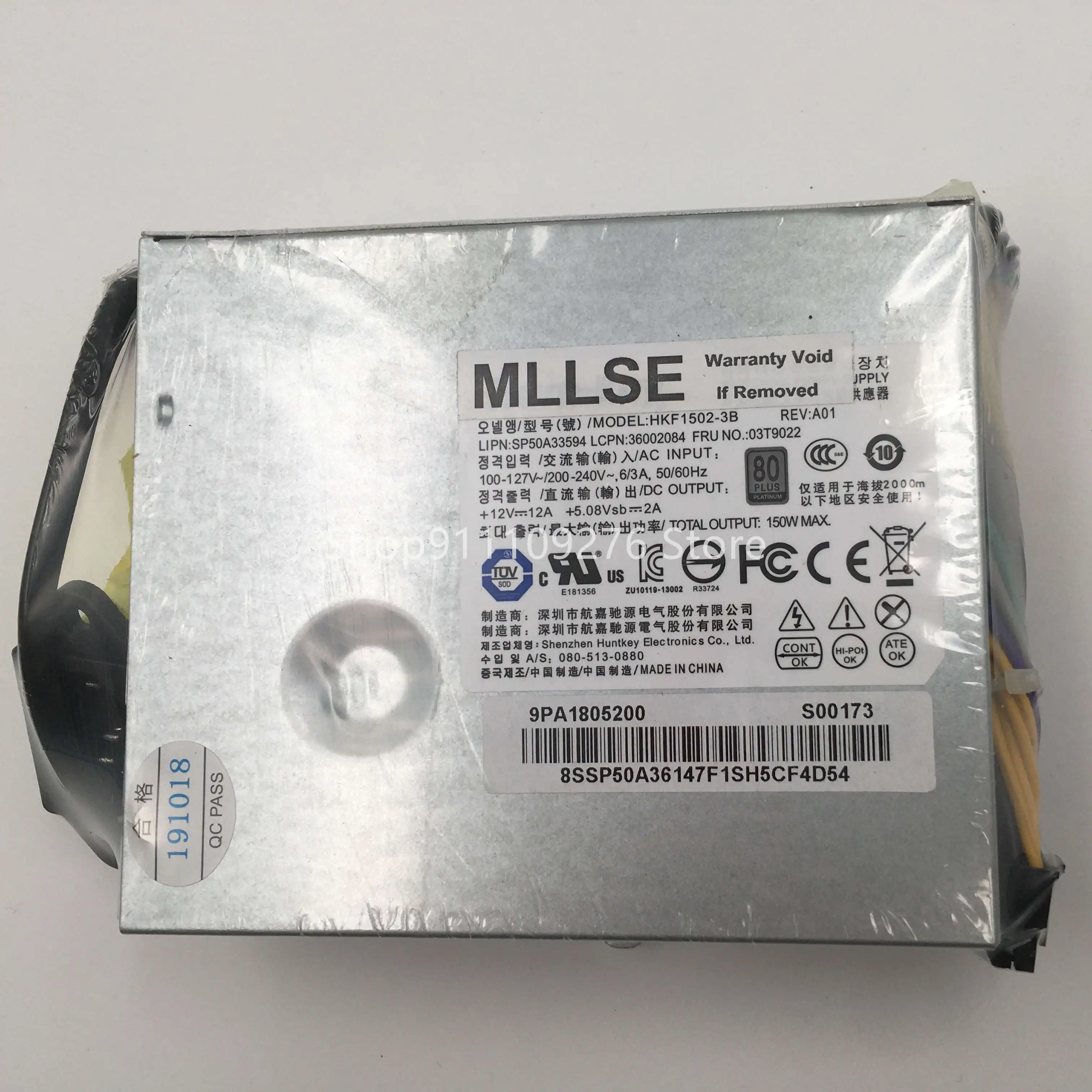 Оригинальный блок питания для Lenovo s510 s710 s590 AIO, HKF1502-3B APA005 FSP150-20AI 03T9022 MAX 150W
Оригинальный блок питания для Lenovo s510 s710 s590 AIO, HKF1502-3B APA005 FSP150-20AI 03T9022 MAX 150W