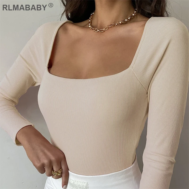 Fashion Simple Autumn Winter Women Knitted Ribbed Bodysuit Top Sexy Slim Low Neck Long Sleeve Casual Street Rompers Bodysuit Top
Fashion Simple Autumn Winter Women Knitted Ribbed Bodysuit Top Sexy Slim Low Neck Long Sleeve Casual Street Rompers Bodysuit Top
