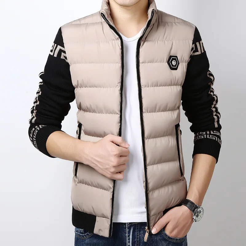 Men's Winter Jacket Korean-style Slim Fit Plus Velvet Cotton-padded Clothes padded Jacket New Style Knit Sleeve
Men's Winter Jacket Korean-style Slim Fit Plus Velvet Cotton-padded Clothes padded Jacket New Style Knit Sleeve