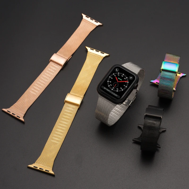 Used for Apple Watch1-5 generation Apple Watch stainless steel Milan mesh belt buckle narrow edge mesh belt Apple Watch strap wa
Used for Apple Watch1-5 generation Apple Watch stainless steel Milan mesh belt buckle narrow edge mesh belt Apple Watch strap wa
