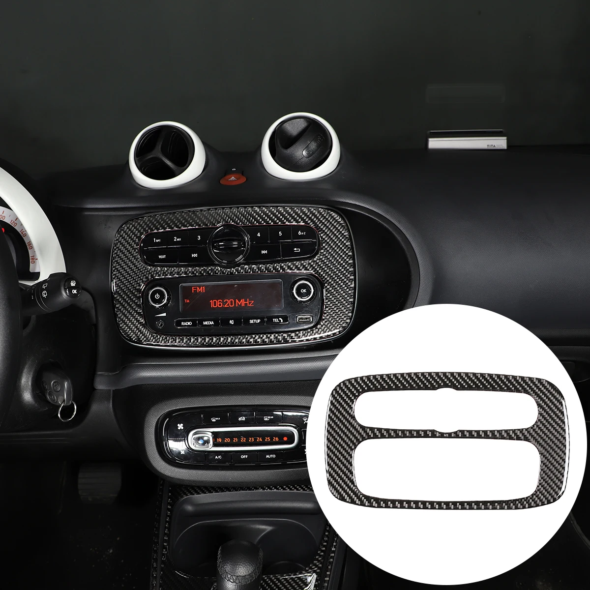 For Mercedes-Benz smart 2016-2021 real carbon fiber central control CD panel 1 piece set car interior modification accessories
For Mercedes-Benz smart 2016-2021 real carbon fiber central control CD panel 1 piece set car interior modification accessories