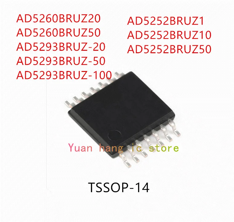 10 шт. AD5260BRUZ20 AD5260BRUZ50 AD5293BRUZ-20 AD5293BRUZ-50 AD5293BRUZ-100 AD5252BRUZ1 AD5252BRUZ10 AD5252BRUZ50 TSSOP-14
10 шт. AD5260BRUZ20 AD5260BRUZ50 AD5293BRUZ-20 AD5293BRUZ-50 AD5293BRUZ-100 AD5252BRUZ1 AD5252BRUZ10 AD5252BRUZ50 TSSOP-14