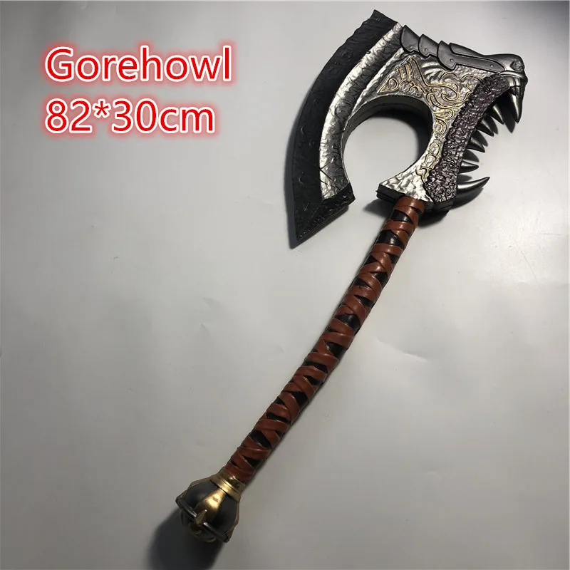 82cm WOW Gorehowl Battle Axe Game Movie Halloween Cosplay Thrall axe PU Weapons Role Playing Model Toy Prop
82cm WOW Gorehowl Battle Axe Game Movie Halloween Cosplay Thrall axe PU Weapons Role Playing Model Toy Prop