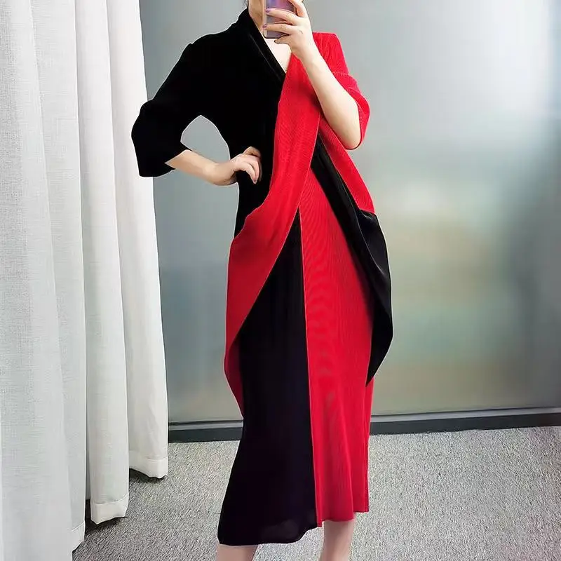 Miyake Told High-End Dress Female 2021 Summer And Autumn New French Large Size Slimming Age-Reducing Fashion Temperament Splicin
Miyake Told High-End Dress Female 2021 Summer And Autumn New French Large Size Slimming Age-Reducing Fashion Temperament Splicin