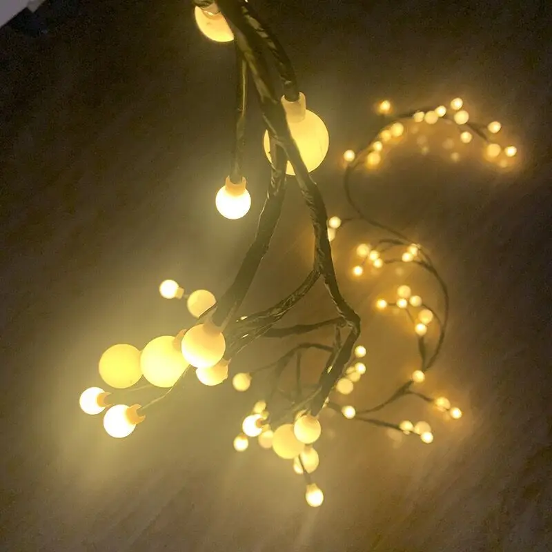 10pcs/Lot Flexible Rattan LED Fairy String Light 72 Bulbs Globe Plug-in Decorative Bedroom Patio Garden Cafe Lighting-Warm white
10pcs/Lot Flexible Rattan LED Fairy String Light 72 Bulbs Globe Plug-in Decorative Bedroom Patio Garden Cafe Lighting-Warm white