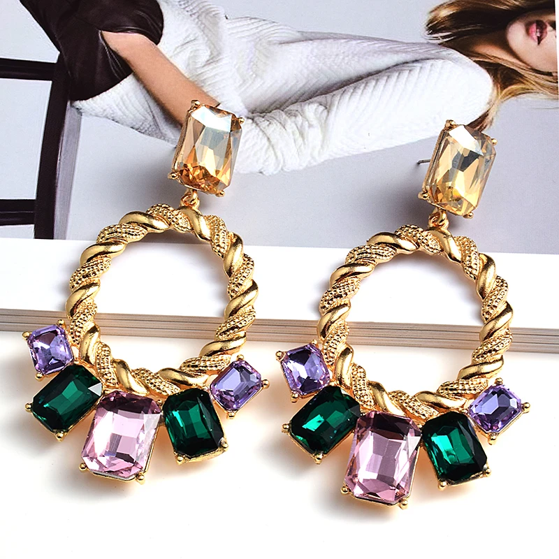 Summer Crystal Earrings For Women Vintage Rhinestone Dangle Statement Earrings Fashion Jewelry Party Gifts Wholesale
Summer Crystal Earrings For Women Vintage Rhinestone Dangle Statement Earrings Fashion Jewelry Party Gifts Wholesale