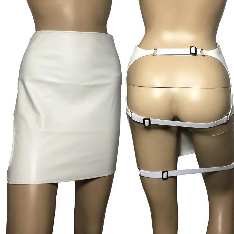 Sexy Women Open Butt Faux Leather Skirt High Waist Tight Fit Wet Look Bare Back Mini Skirt Fetish Costume Lingerie
Sexy Women Open Butt Faux Leather Skirt High Waist Tight Fit Wet Look Bare Back Mini Skirt Fetish Costume Lingerie