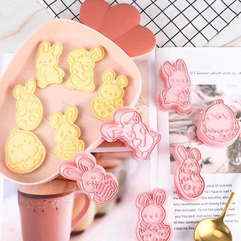 6Pcs/set Easter Rabbit Egg Cookie Cutters Plastic 3D Cartoon Bunny Biscuit Press Mold DIY Baking Tools
6Pcs/set Easter Rabbit Egg Cookie Cutters Plastic 3D Cartoon Bunny Biscuit Press Mold DIY Baking Tools