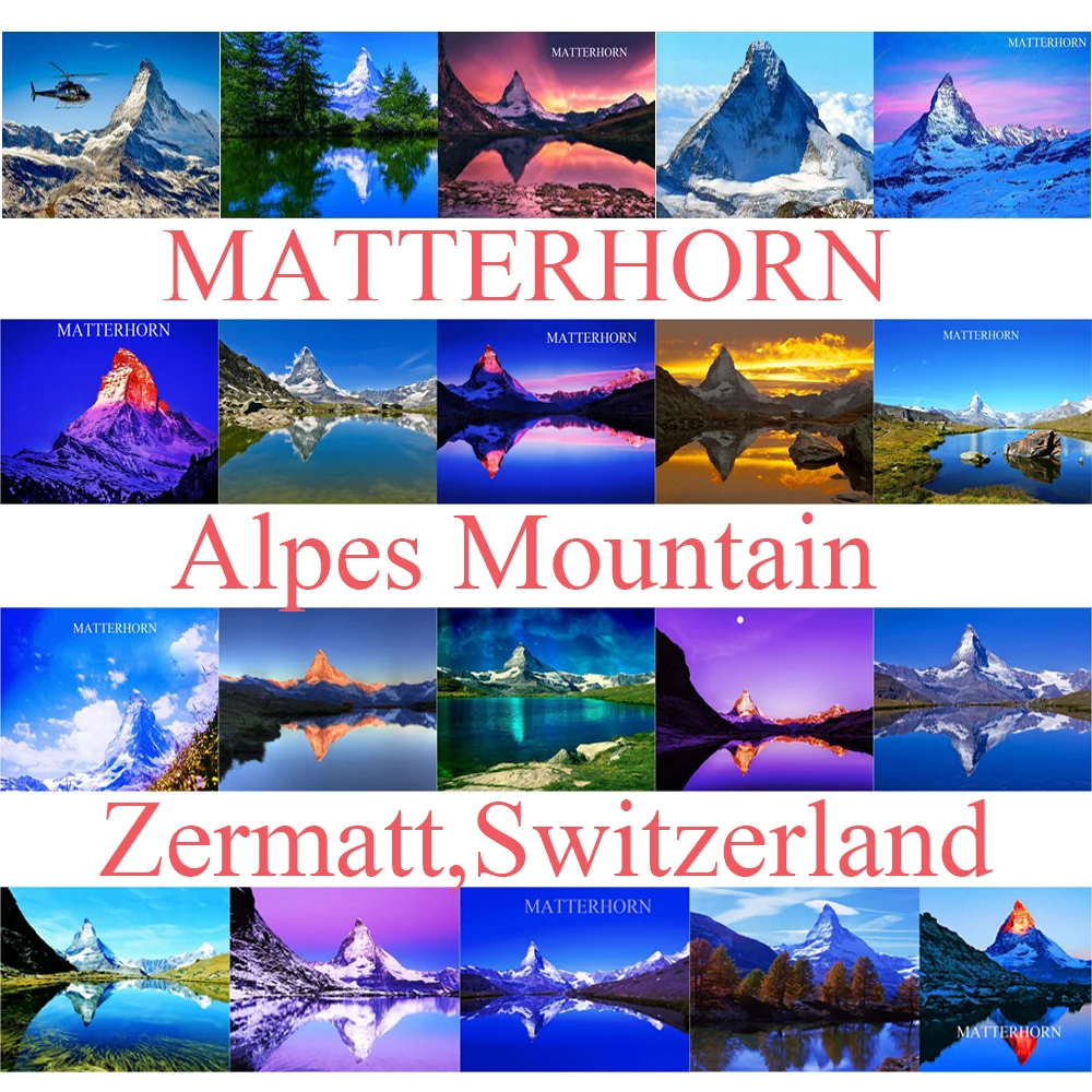 Алмазная 5D Вышивка своими руками, фотография гор Matterhorn в Швейцарии, алмазная живопись Zermett для украшения комнаты
Алмазная 5D Вышивка своими руками, фотография гор Matterhorn в Швейцарии, алмазная живопись Zermett для украшения комнаты