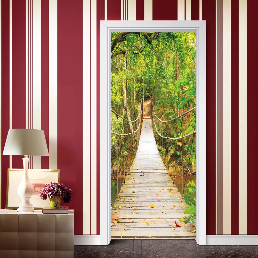 Creative 3D suspension bridge room door decoration living room bedroom waterproof self-adhesive door sticker renovation wall sti
Creative 3D suspension bridge room door decoration living room bedroom waterproof self-adhesive door sticker renovation wall sti